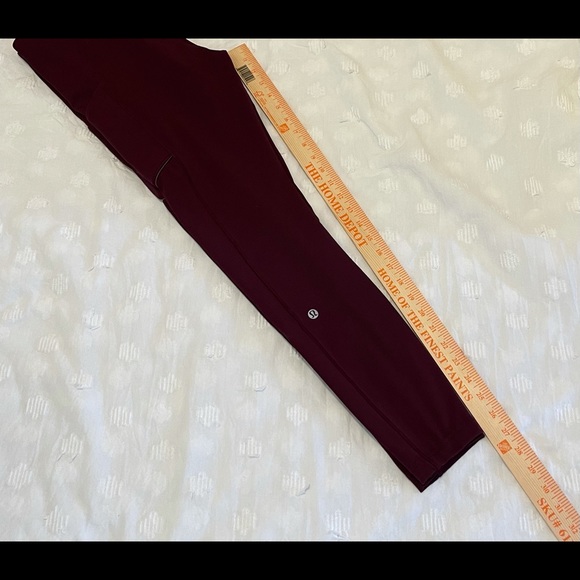 Lululemon Leggings, Wine, Size 6 - Picture 6 of 11
